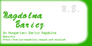 magdolna baricz business card